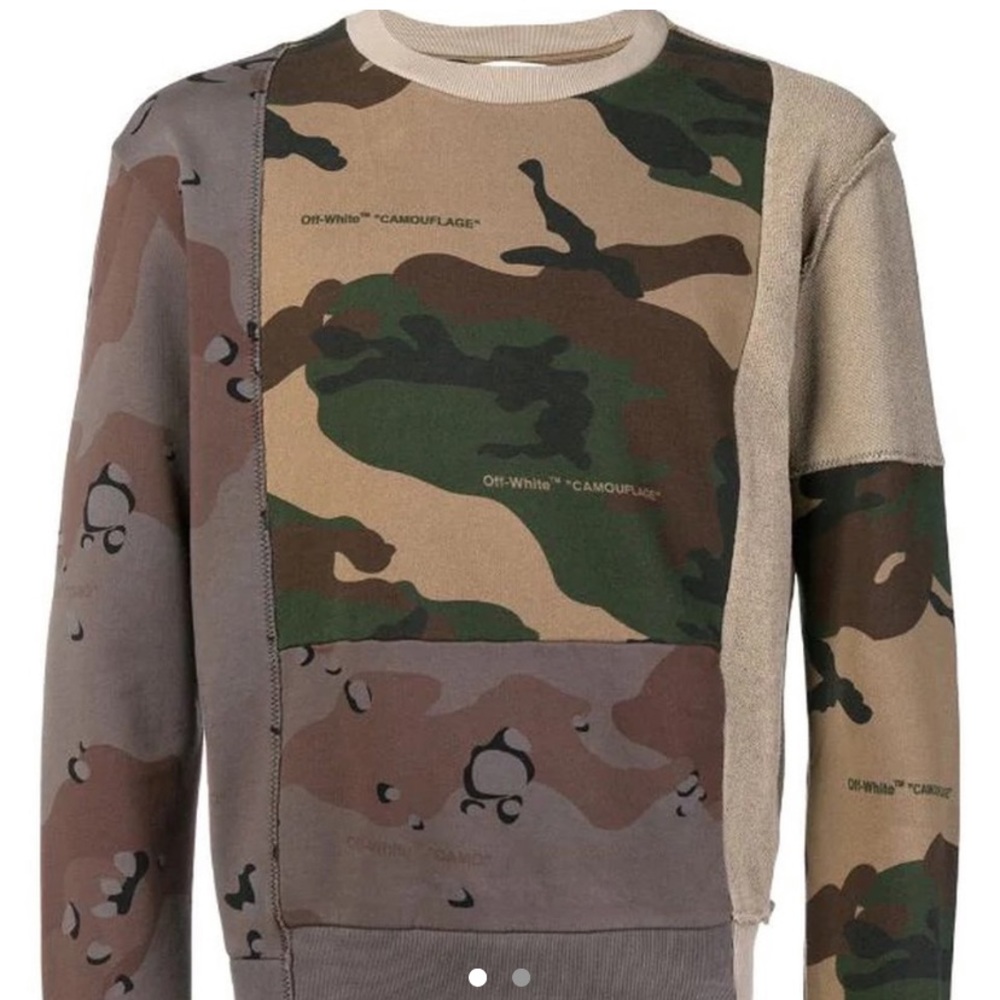 Off-White Reconstructed Camouflage Sweatshirt